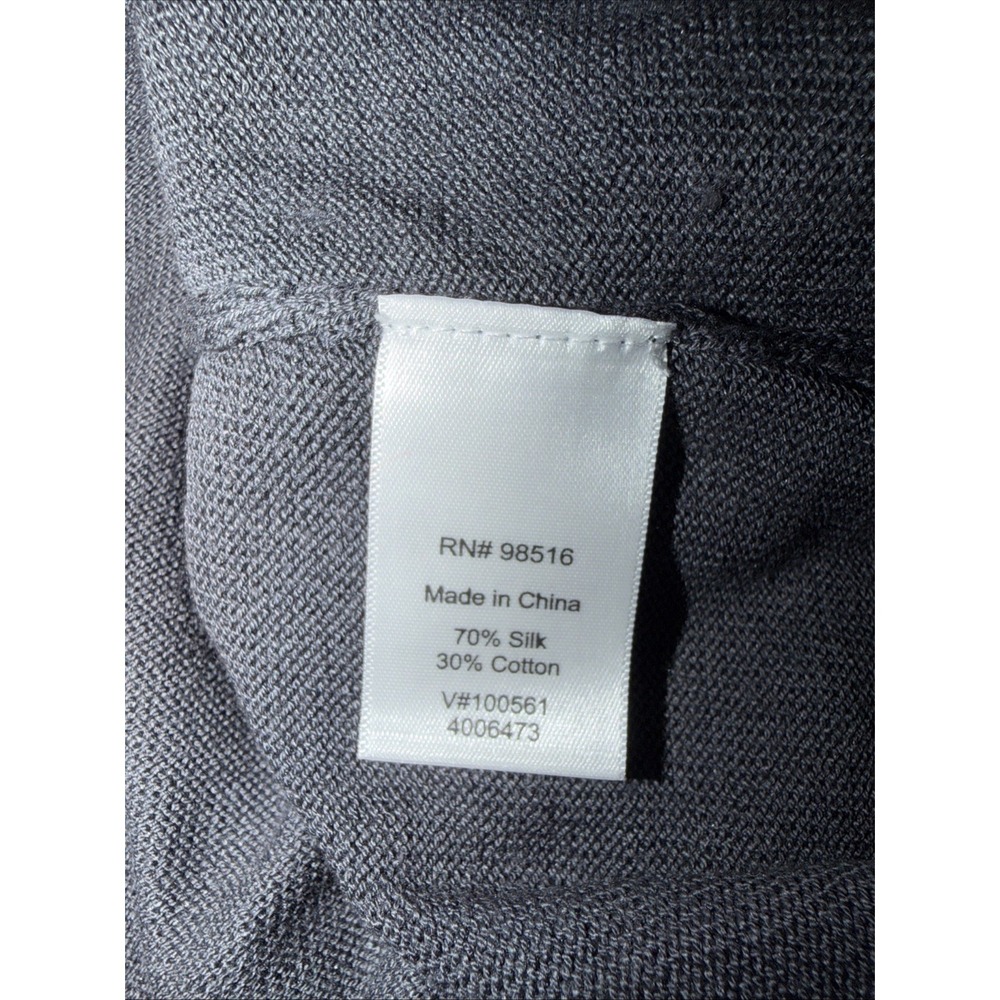 Coldwater Creek Flute Neck Silk Blend Sweater Shell Size 1X NWT Charcoal Gray - Picture 6 of 7